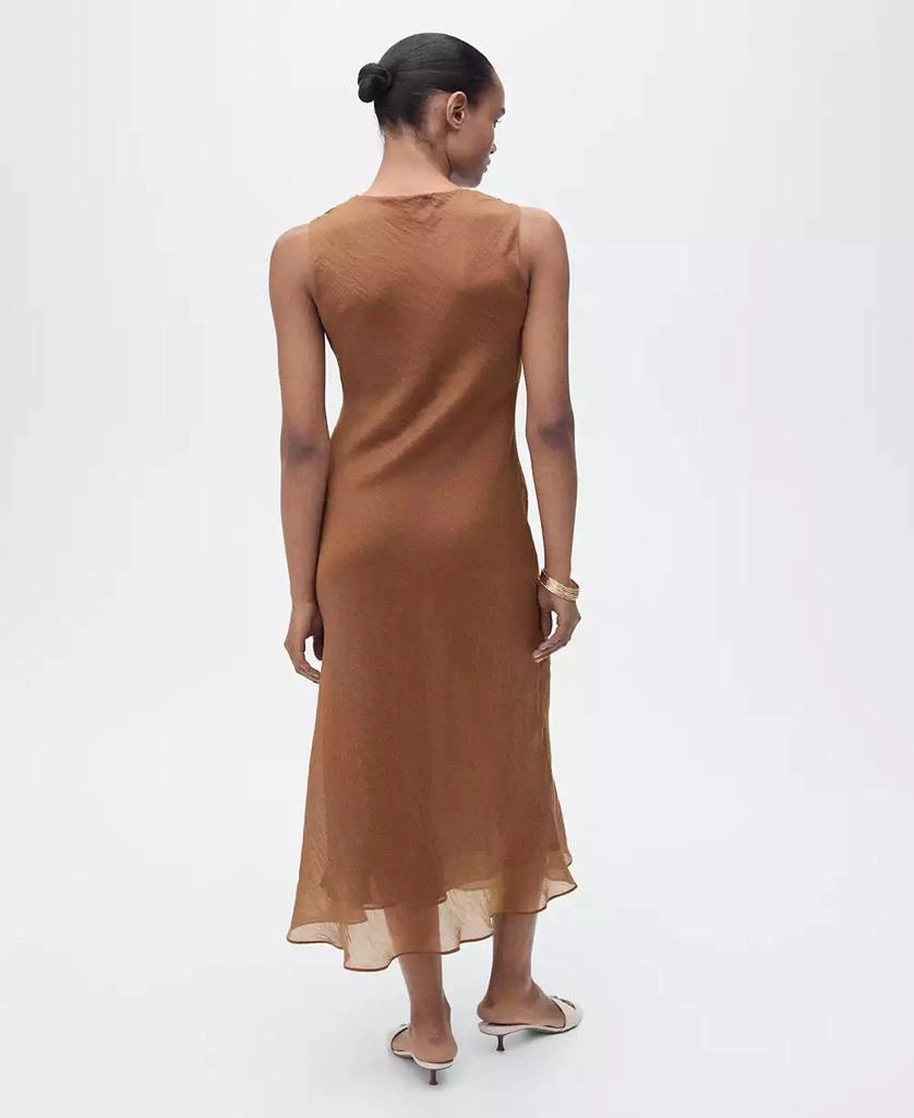 Mango Women's Draped Neck Lyocell Dress 3