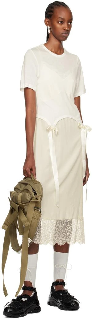 Simone Rocha Khaki Beaded Classic Bow Crossbody Bag 4