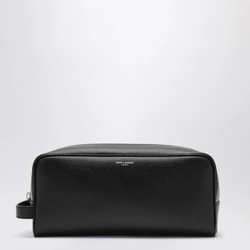 Yves Saint Laurent Black grained leather Beauty case