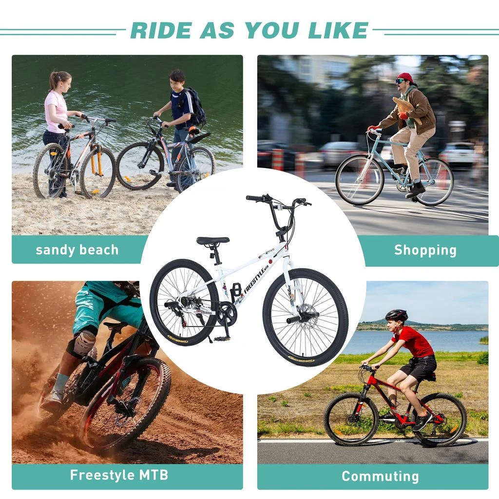 Streamdale Furniture Streamdale Freestyle Kids Bike Double Disc Brakes 26 Inch Children's Bicycle 3