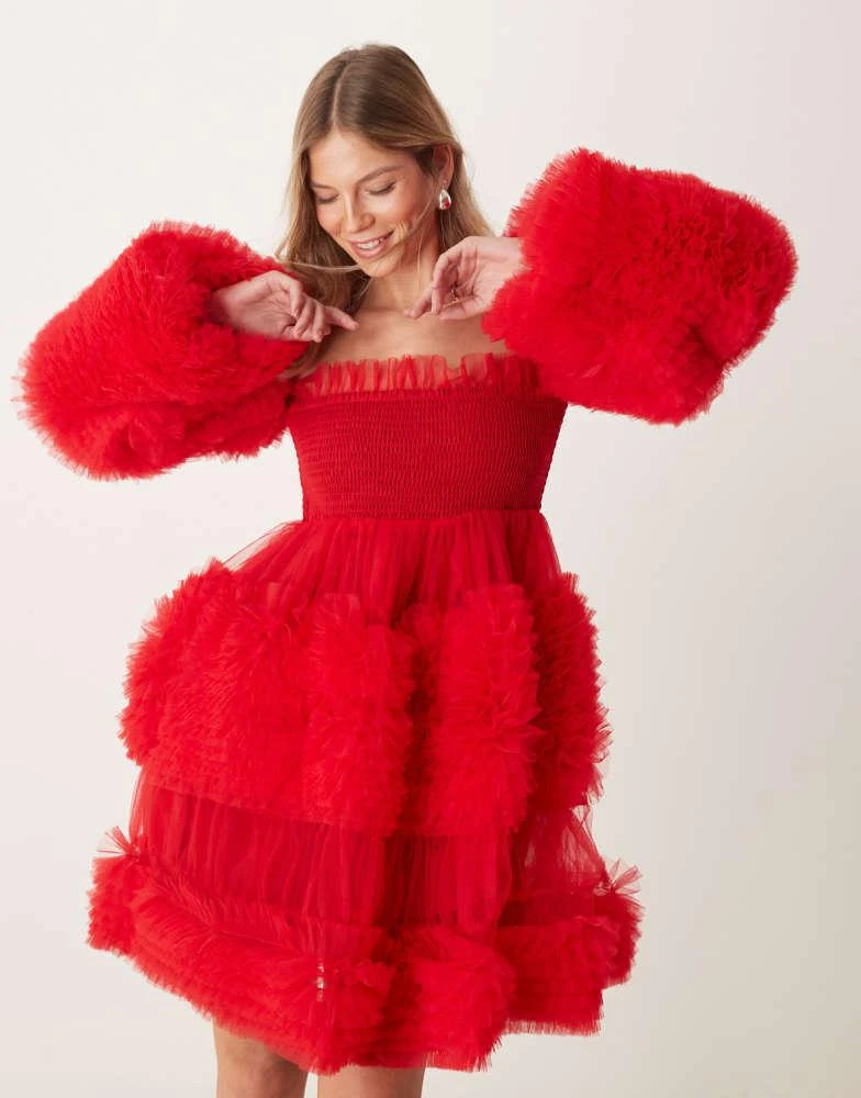 Sister Jane Dream Sister Jane tulle mini dress in red 4