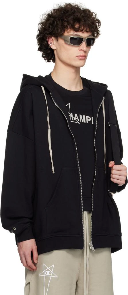 Rick Owens Black Champion Edition Jumbo Jason
s Hoodie 2