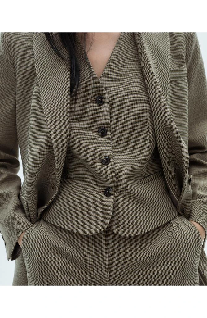 Mango Liam Houndstooth Microcheck Vest 5