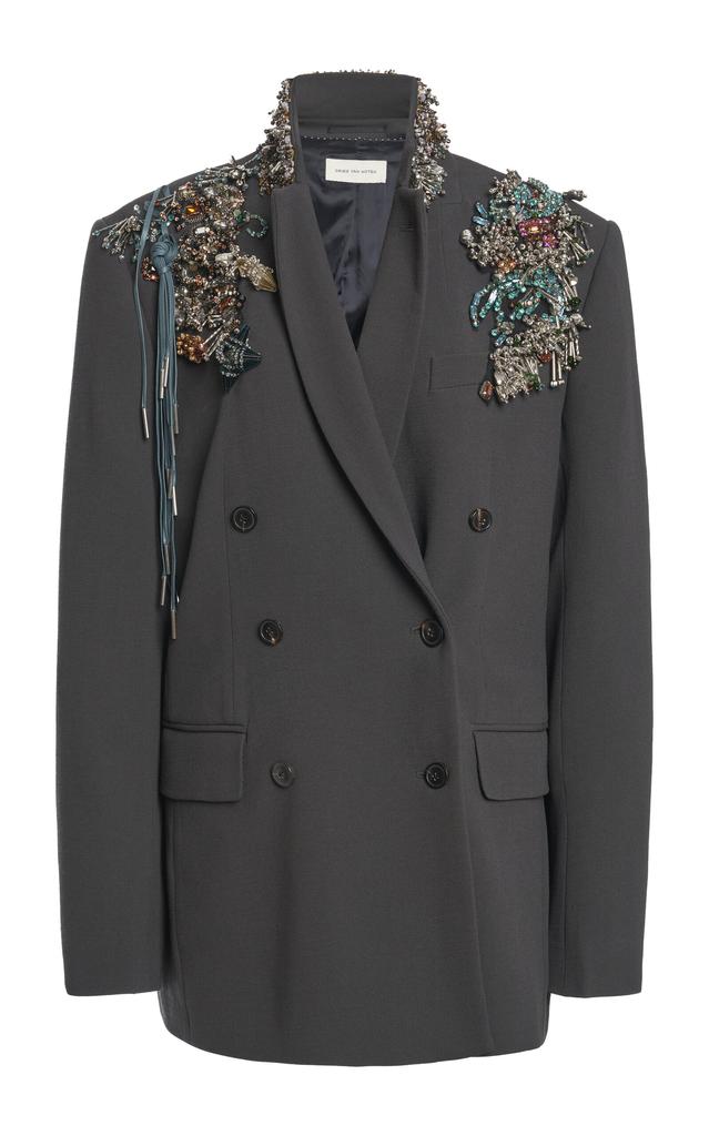 りゅ dries van noten Embellished blazer dries van noten Embellished blazer navy Online | Clothing