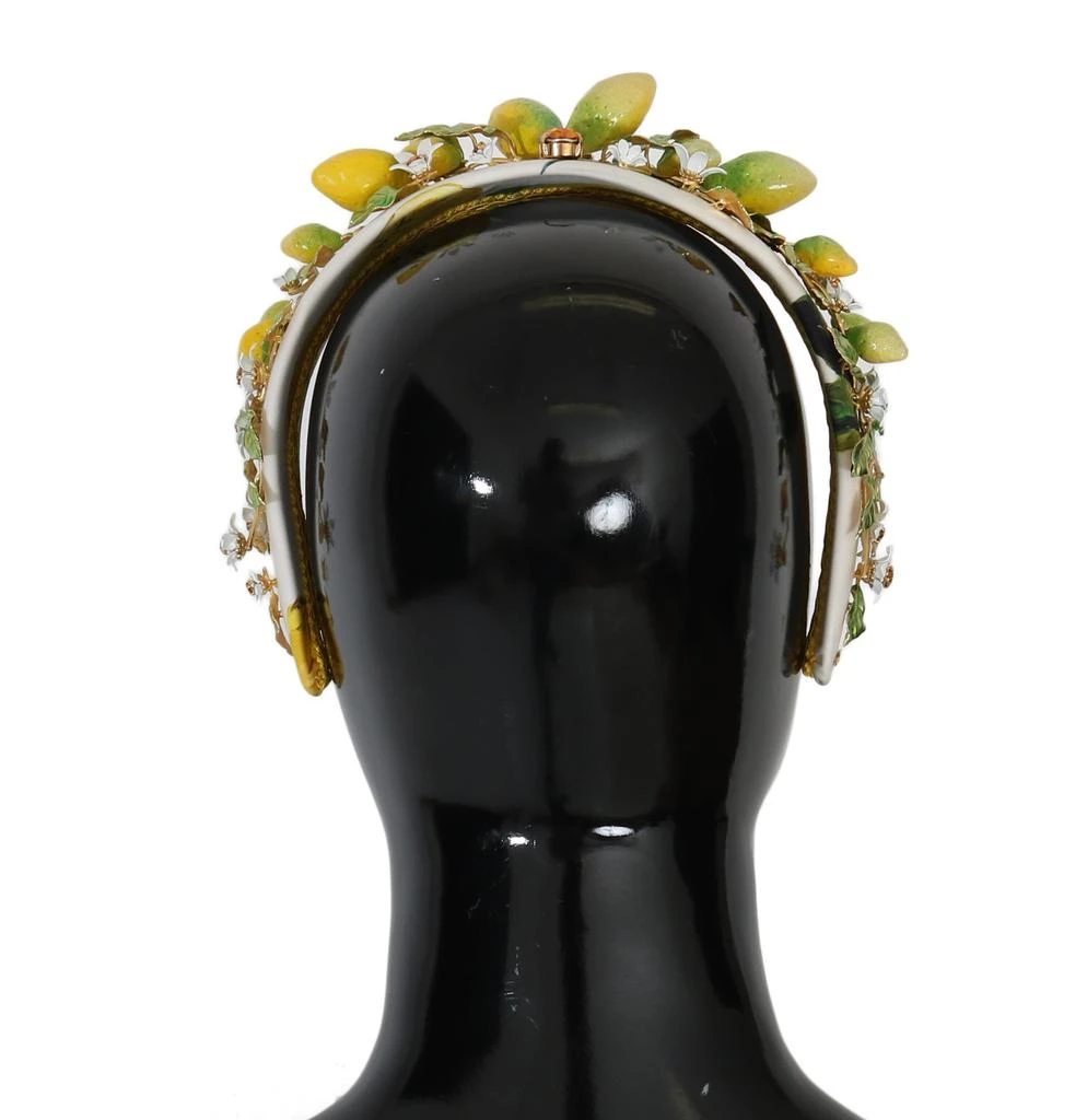 Dolce & Gabbana Dolce & Gabbana Yellow Lemons Sicily Crystal Diadem Tiara Headband 6