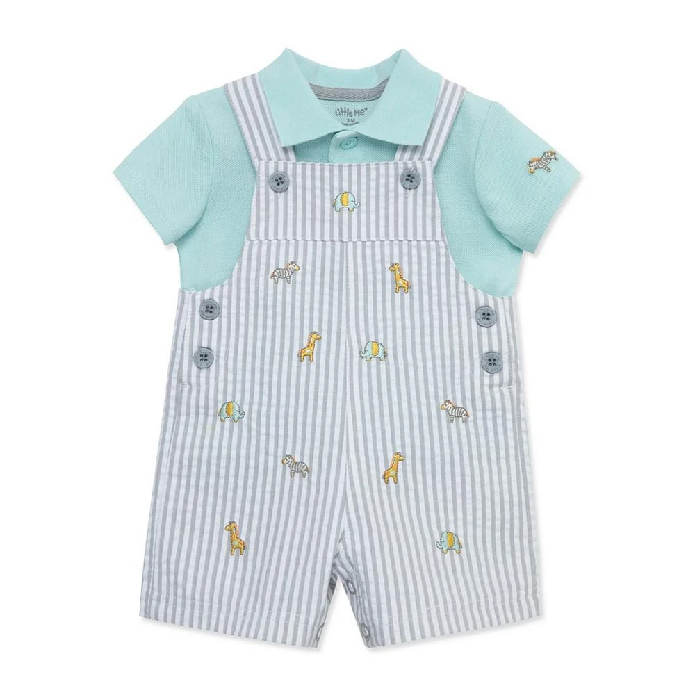 Little Me Baby Boys Safari Shortall Set 3