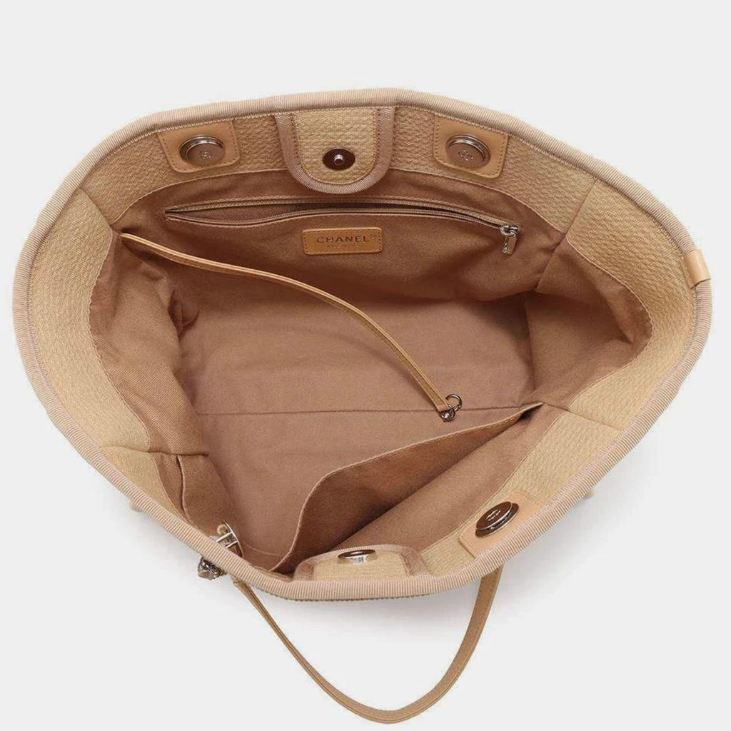 Chanel Chanel Beige Canvas Deauville Medium Tote Bag 9