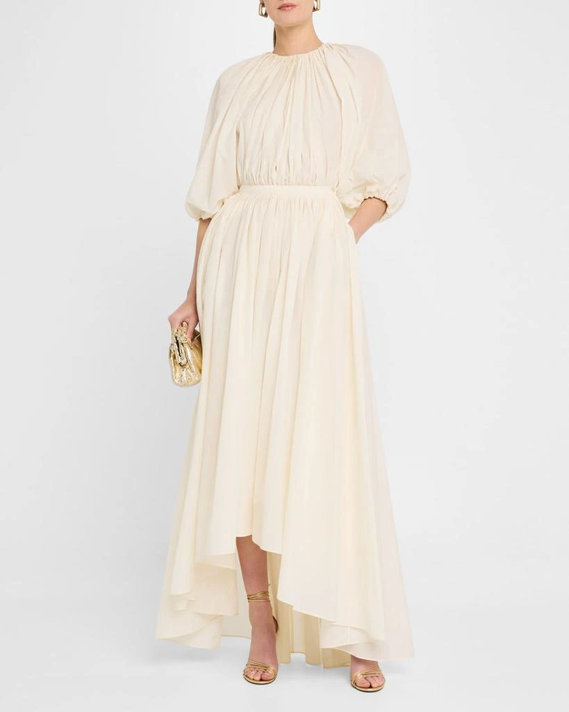 PHILOSOPHY di LORENZO SERAFINI Gathered Short-Sleeve High-Low Dress 2