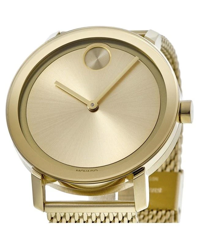 Movado Movado Bold Evolution Gold Dial Gold Plated Steel Men's Watch 3600560 3