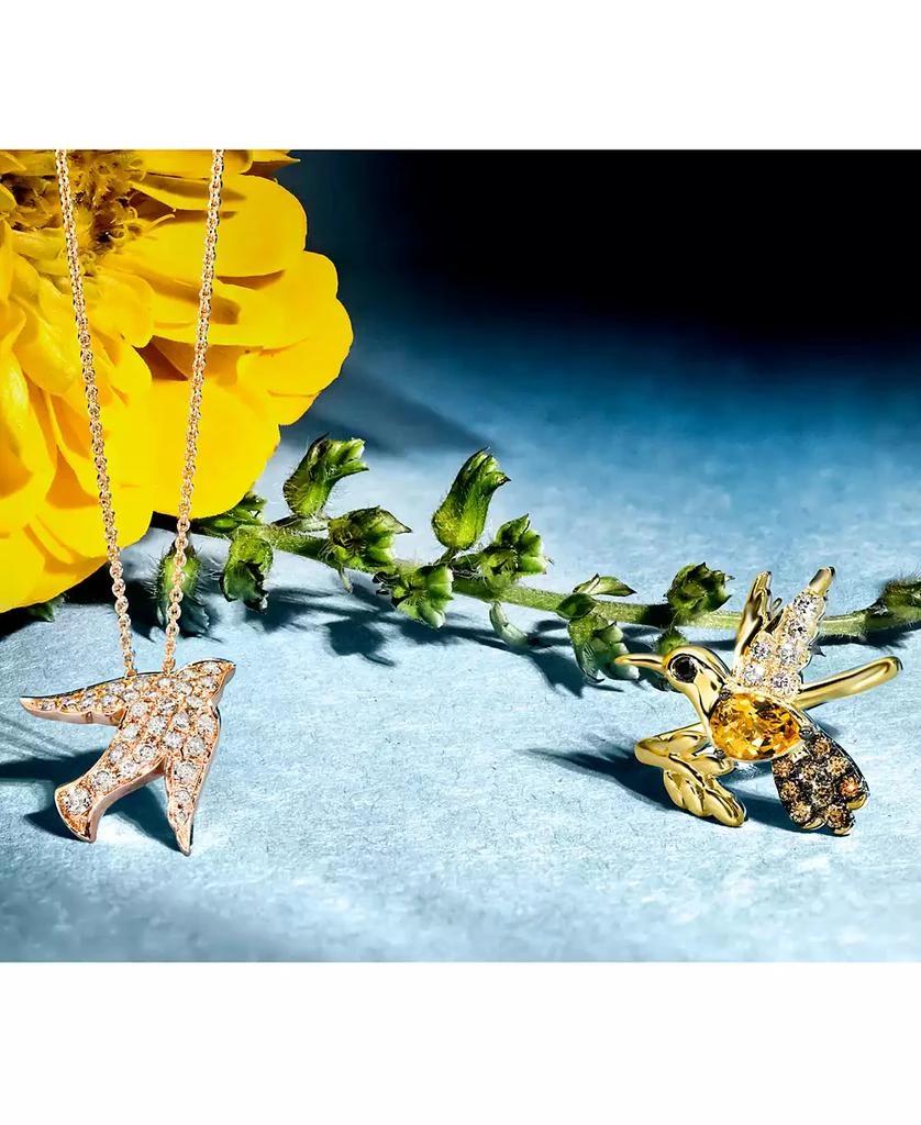 Le Vian Cinnamon Citrine (1/2 ct. t.w.), Nude Diamonds (1/6 ct. t.w.), Chocolate Diamonds (1/6 ct. t.w.) 
Blackberry Diamonds (1/6 ct. t.w.) Hummingbird Ring in 14k Yellow Gold 3