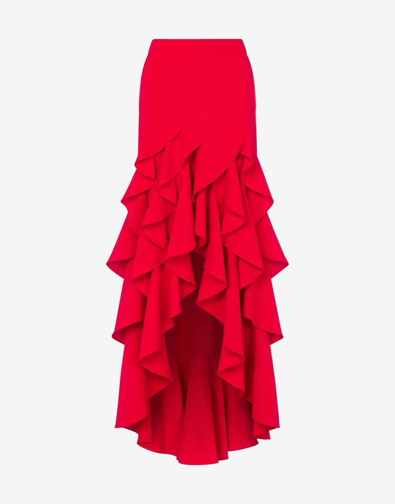 Moschino Skirt In Crepe With Ruffles