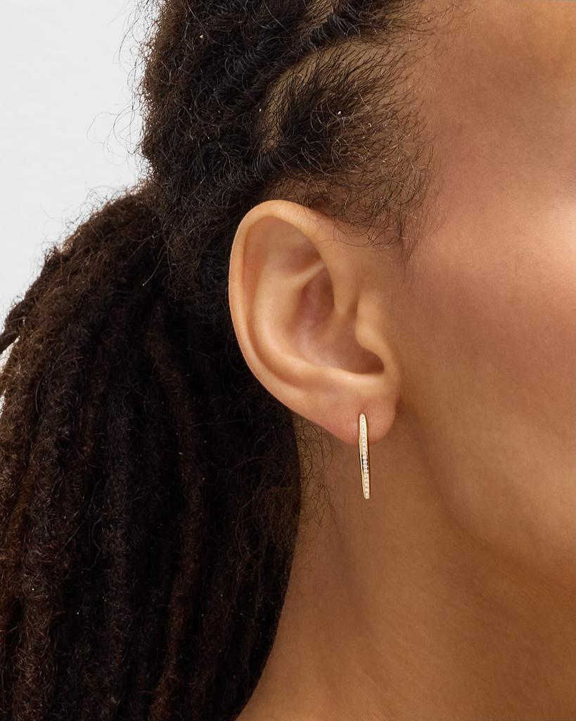 Hoorsenbuhs 18K Yellow Gold Mini Axe Earrings with Diamonds