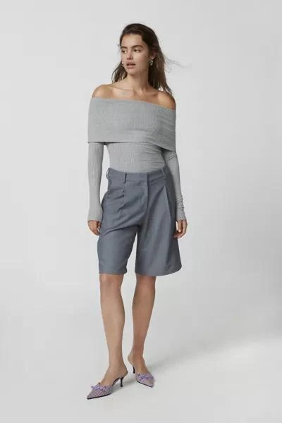 Urban Outfitters UO Hailey Foldover Off-The-Shoulder Long Sleeve Top 2