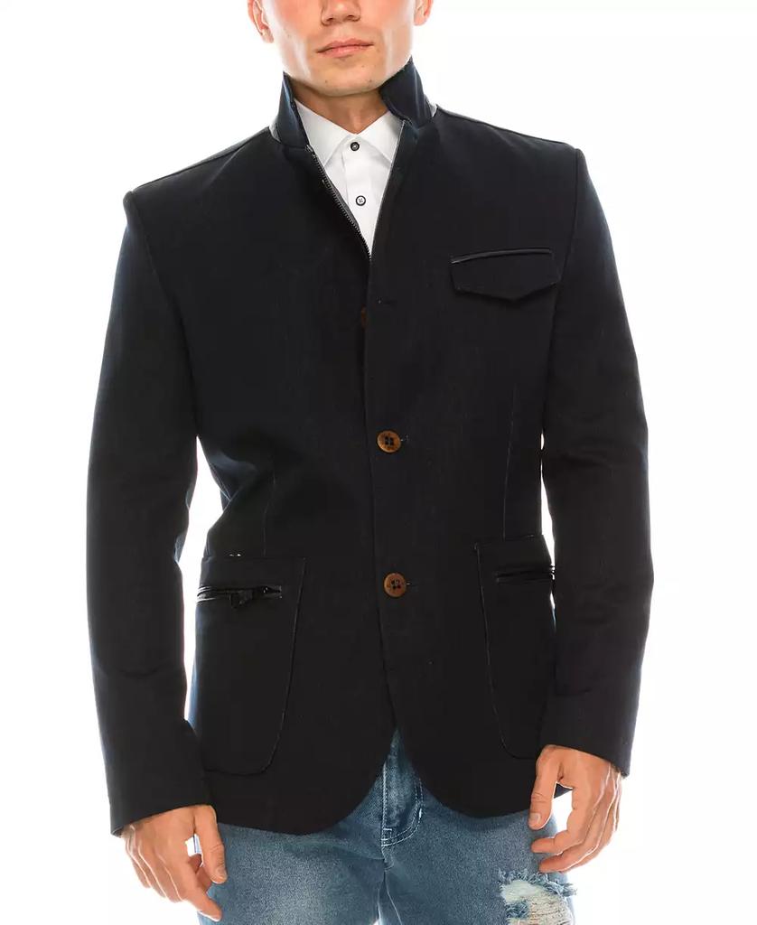 RON TOMSON Men's Modern Casual Stand Collar Sports Jacket