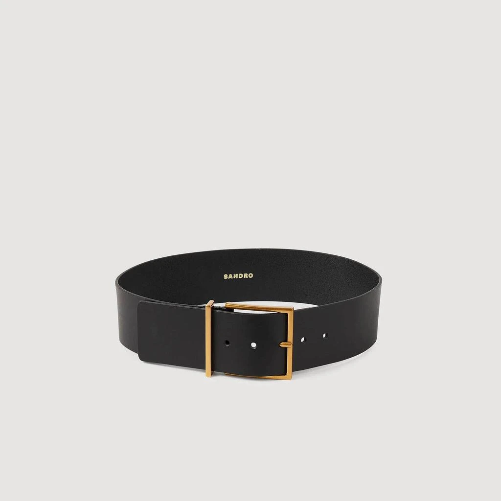 Sandro Wide leather belt 1