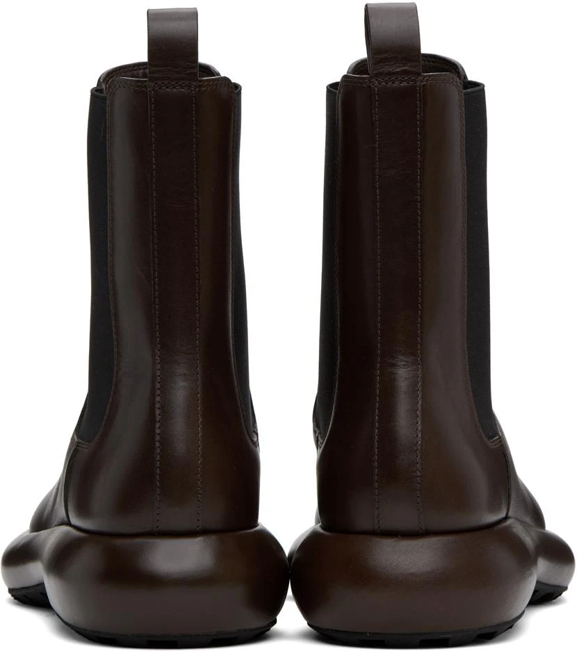 Jil Sander Brown Platform Chelsea Boots 2