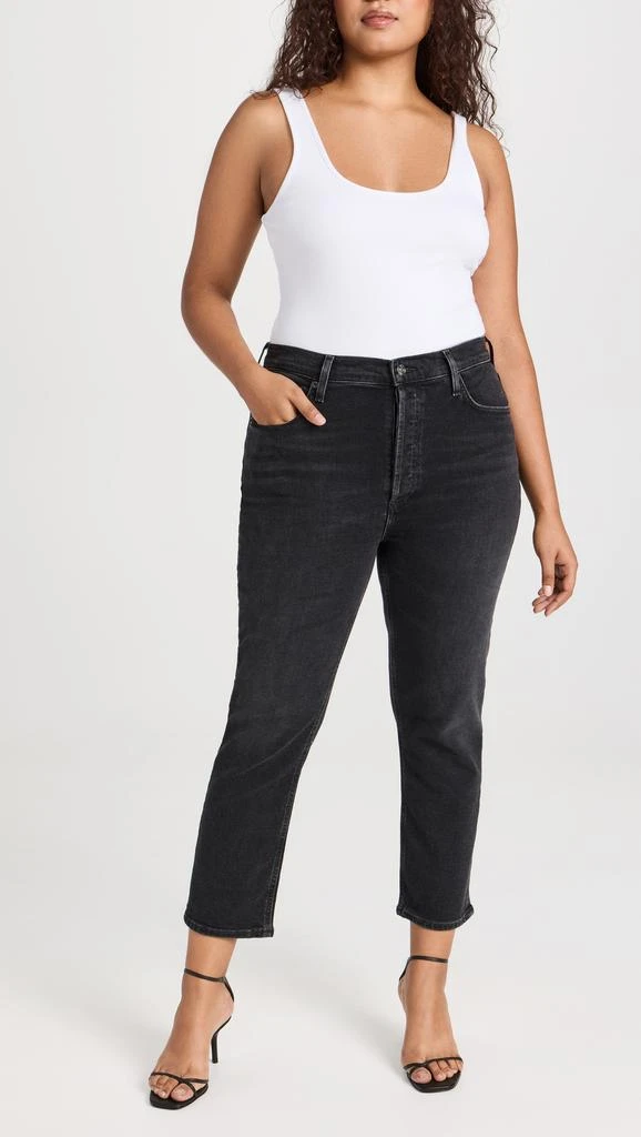 AGOLDE Riley High Rise Straight Crop Jeans 7