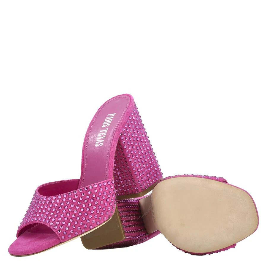 Paris Texas Paris Texas Pink Ruby Holly Anja Crystal-Embellished Mules, Brand Size 37 ( US Size 7 ) 2