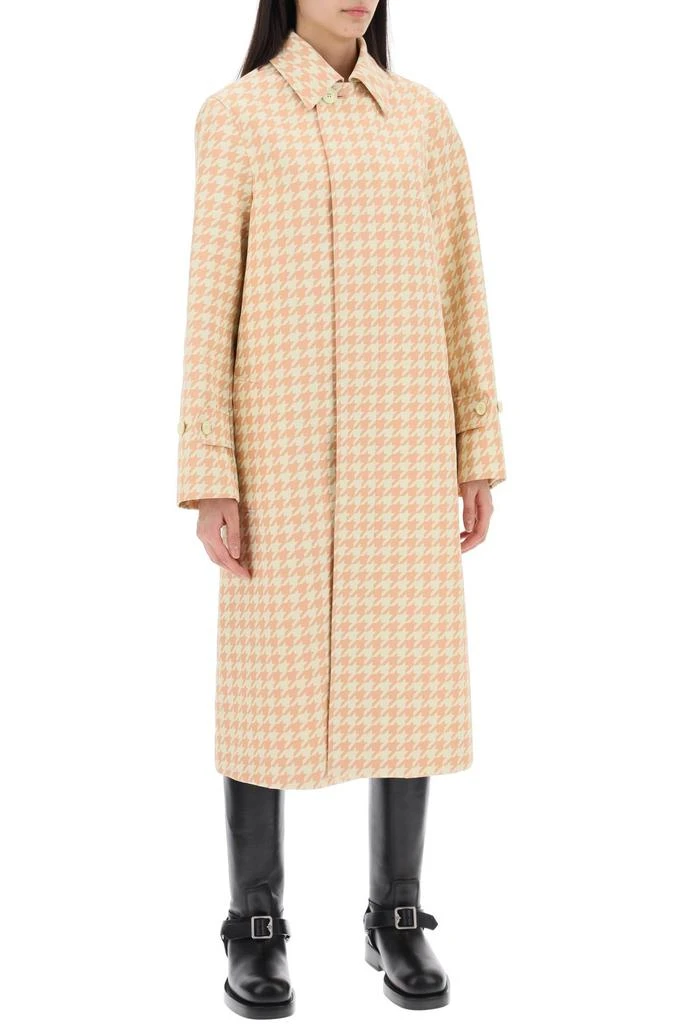 Burberry houndstooth patterned car coat 2