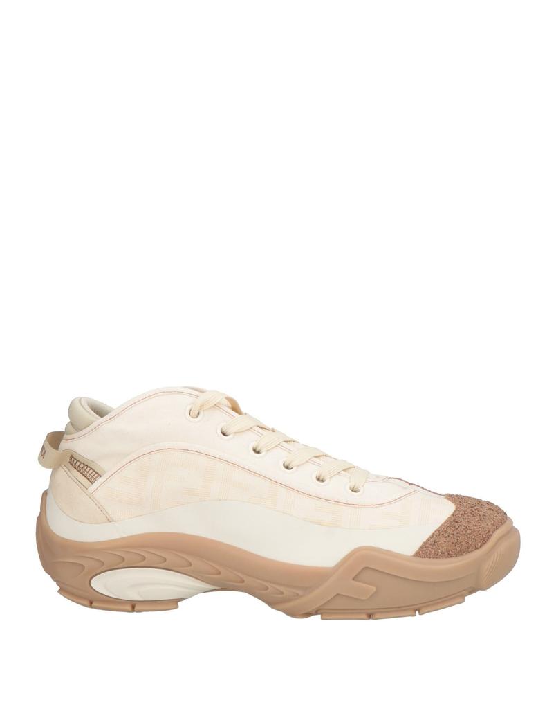 Fendi LIGHT GREY LEATHER DOMINO SNEAKERS - Casual Shoes