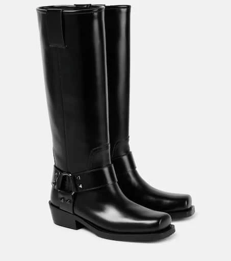 Valentino Rockstud leather biker boots 1