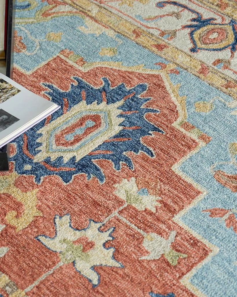 Exquisite Rugs Richmond Serapi Hand-Tufted Beige/Red Rug, 8' x 10' 5
