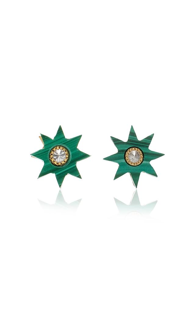 Colette Jewelry Colette Jewelry - Star 18K Yellow Gold Diamond; Malachite Earrings - Green - OS - Moda Operandi - Gifts For Her