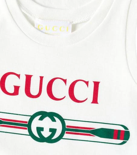 Gucci Baby logo cotton onesie 3