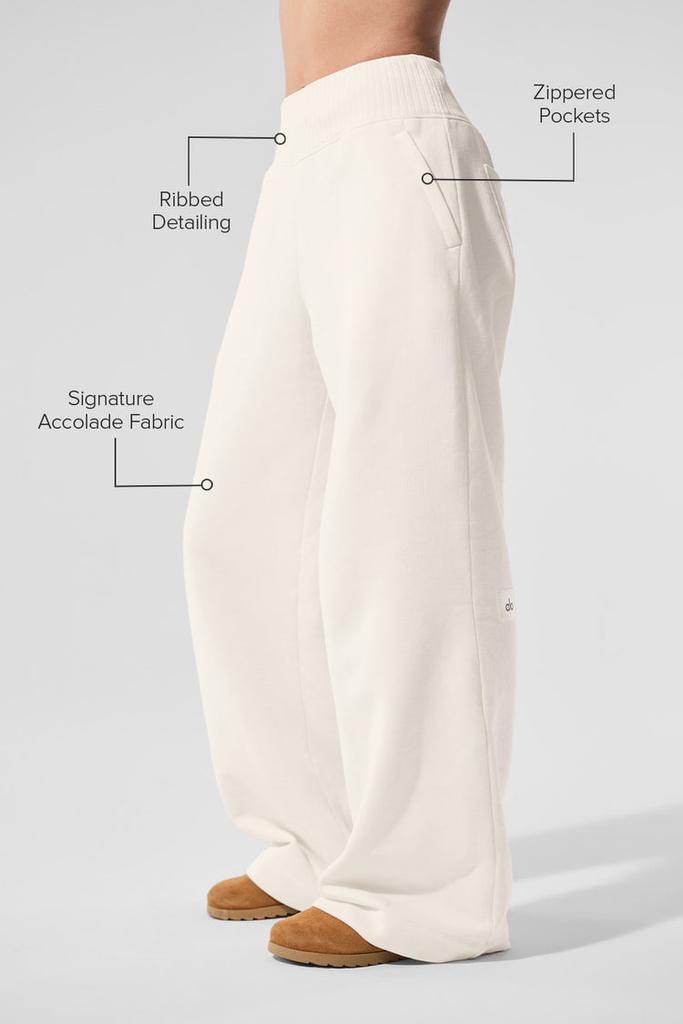 Alo Serenity Wide Leg Sweatpant - Ivory