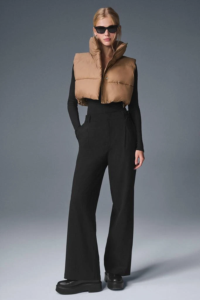 Alo Cropped Gold Rush Puffer Vest - Toasted Almond 4