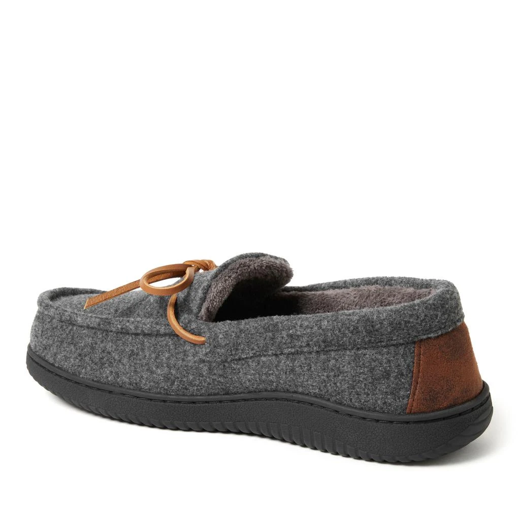 Dear Foams Men's Woodstock Wool Blend Energy Return Moccasin Slippers 3