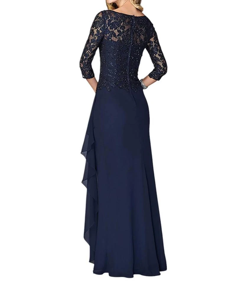 La Femme La Femme - Laced V-Neck Column Dress 2