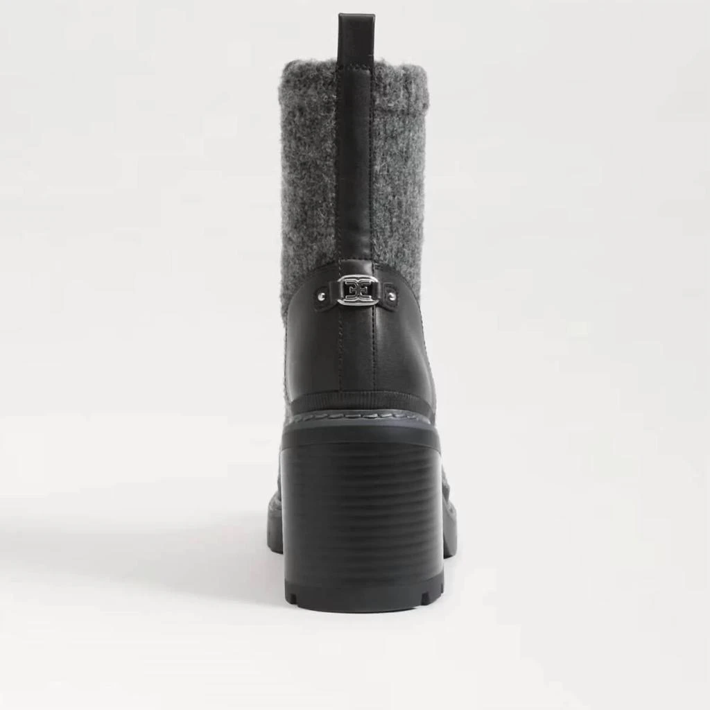 Sam Edelman Rozanna Knit Bootie In Charcoal/black 3