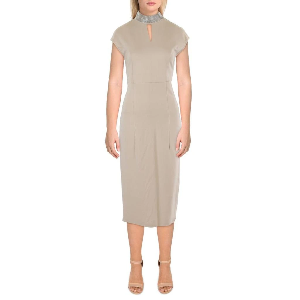 Gracia Womens Embellished Keyhole Midi Dress 1