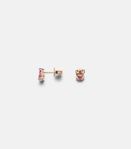 Shay Jewelry 18kt rose gold earrings with sapphire and diamonds 4