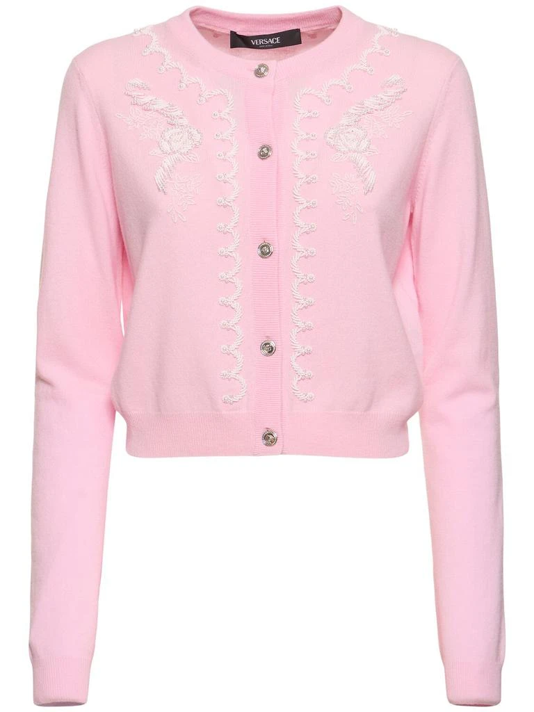 Versace Knit Embroidered Cardigan 1