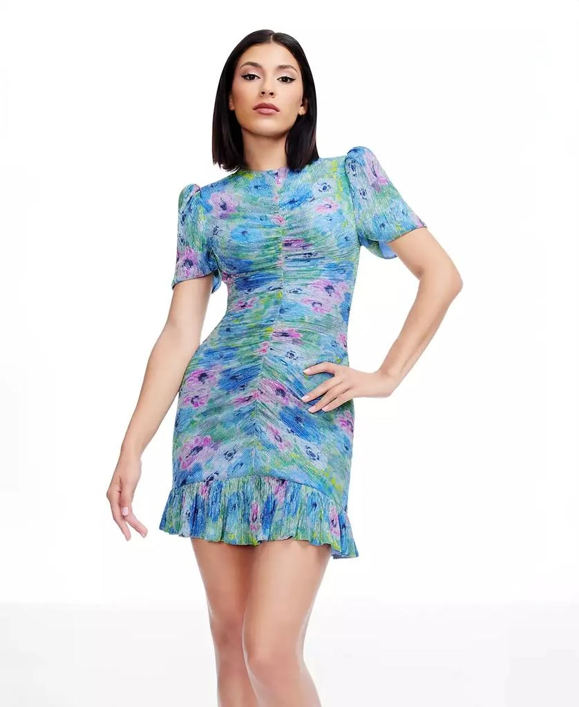 Dress The Population Chandler Women
s Metallic Short-Sleeve Bodycon Dress 4