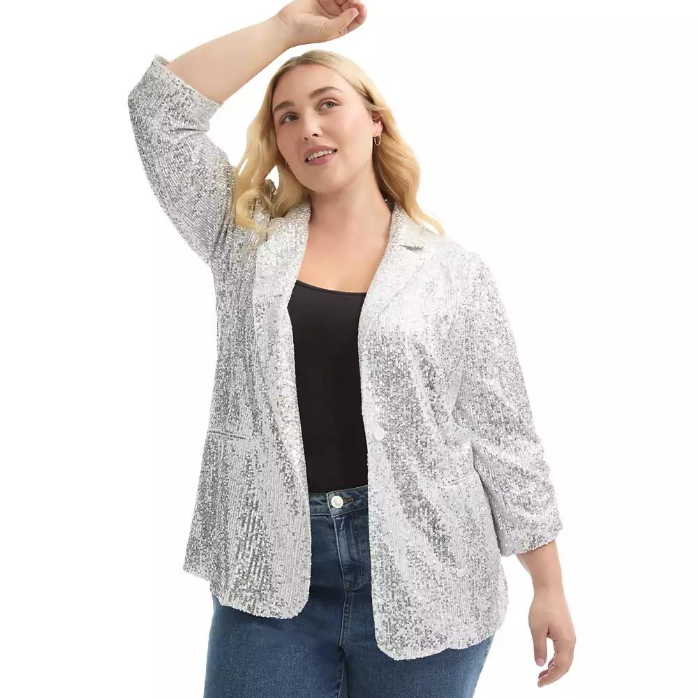 June + Vie Women's June + Vie Sequin Blazer
