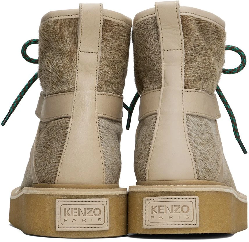 Kenzo Beige Kenzo Paris Yuki Pony Leather Boots 2