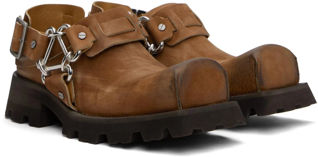 Acne Studios Brown Leather Buckle Mules 4