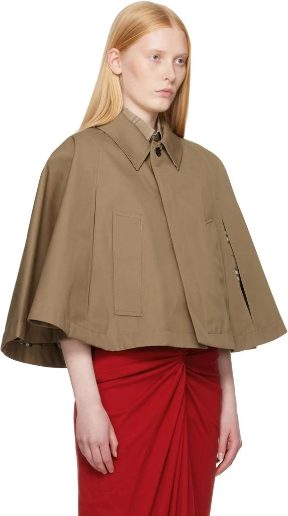 Burberry Brown Capelet Jacket 2
