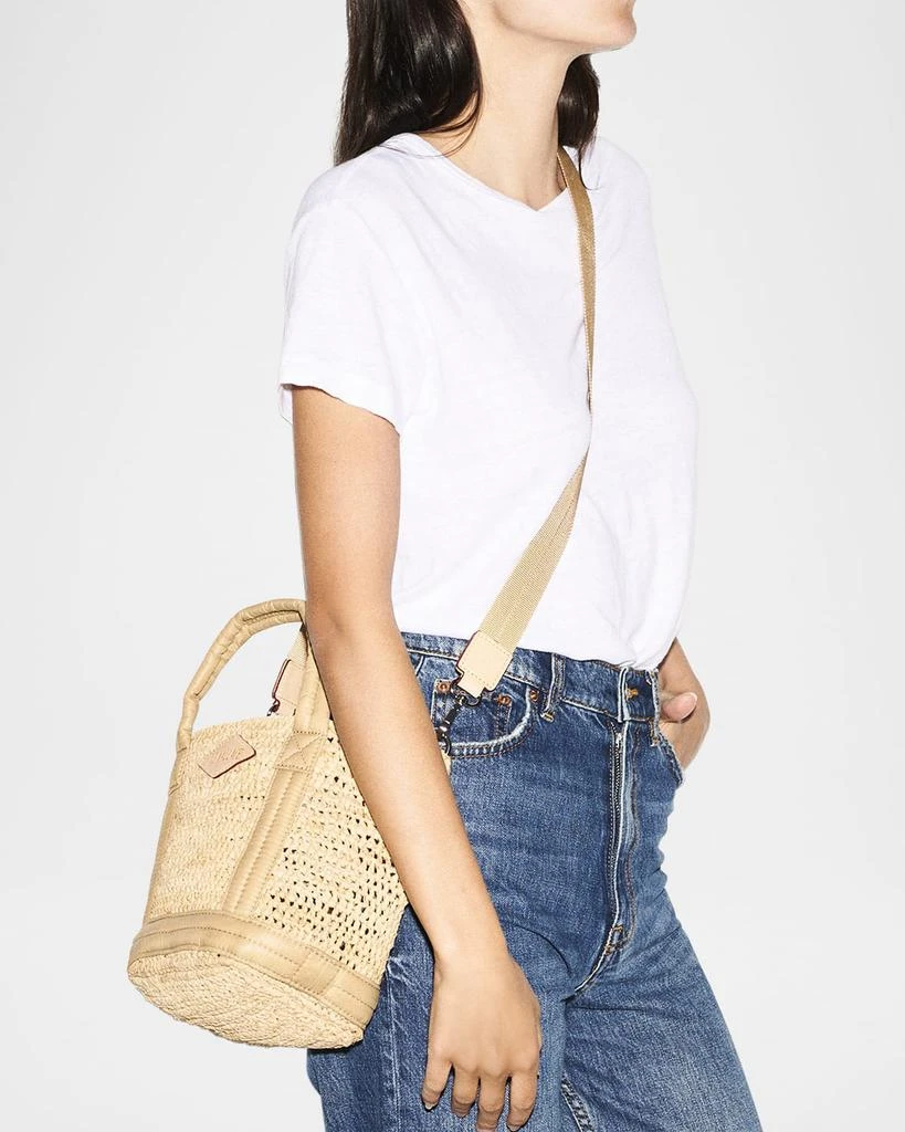 MZ Wallace Mini Raffia & Leather Tote Bag 2