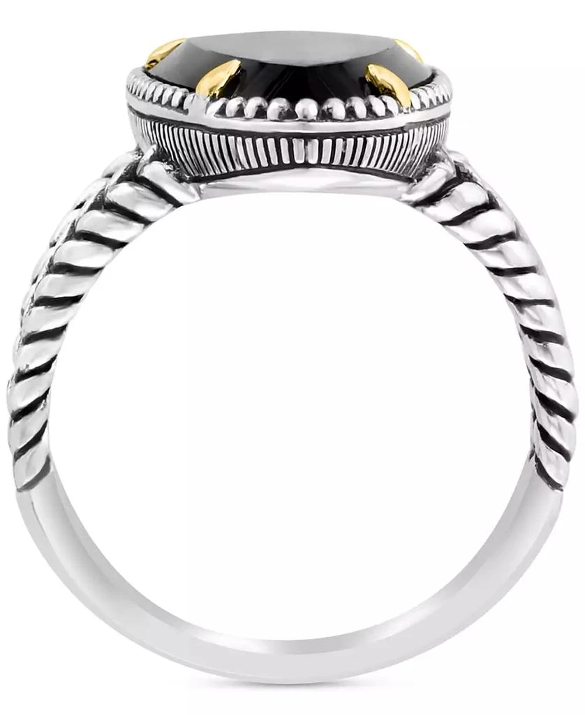 Effy EFFY® Onyx Elongated Teardrop Statement Ring in Sterling Silver 
18k Gold 6