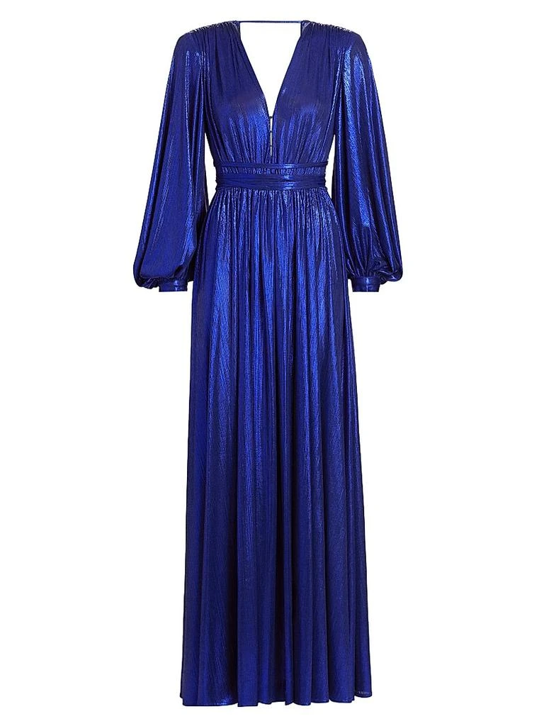 BRONX AND BANCO Zoe Metallic Long-Sleeve Gown 1