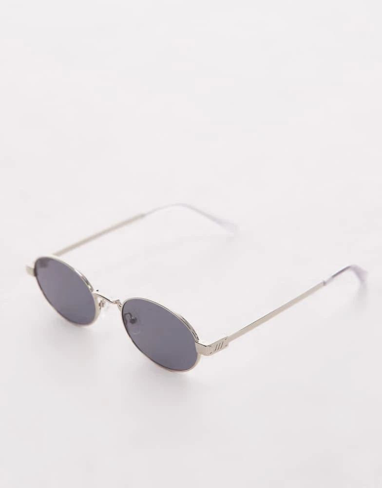 Le Specs Le Specs poseidon deux round metal sunglasses in silver and black 2