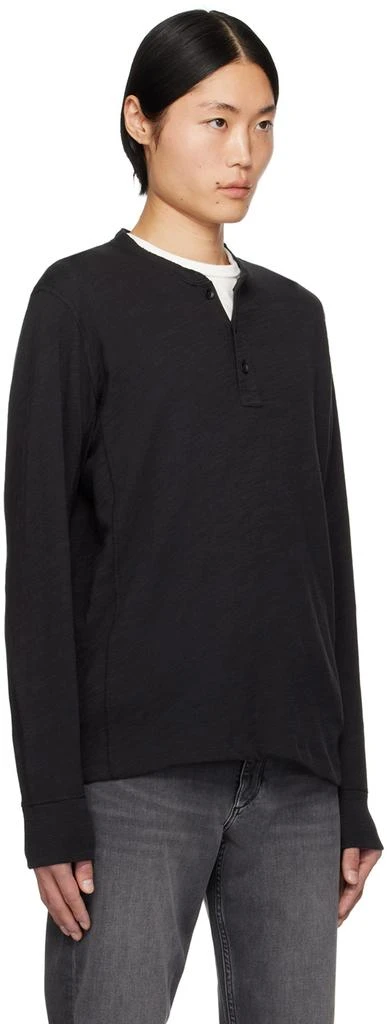 Rag & Bone Black Classic Henley 2