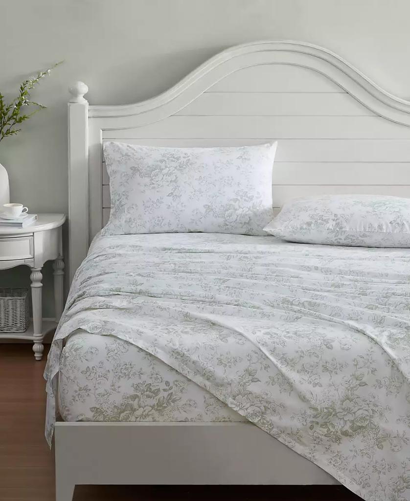 Laura Ashley 200-Thread Cotton 4 -Pc. Sheet Set