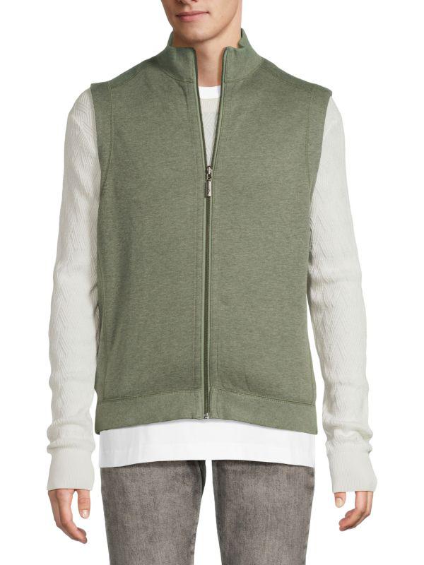 Tommy Bahama Mockneck Linen Blend Vest