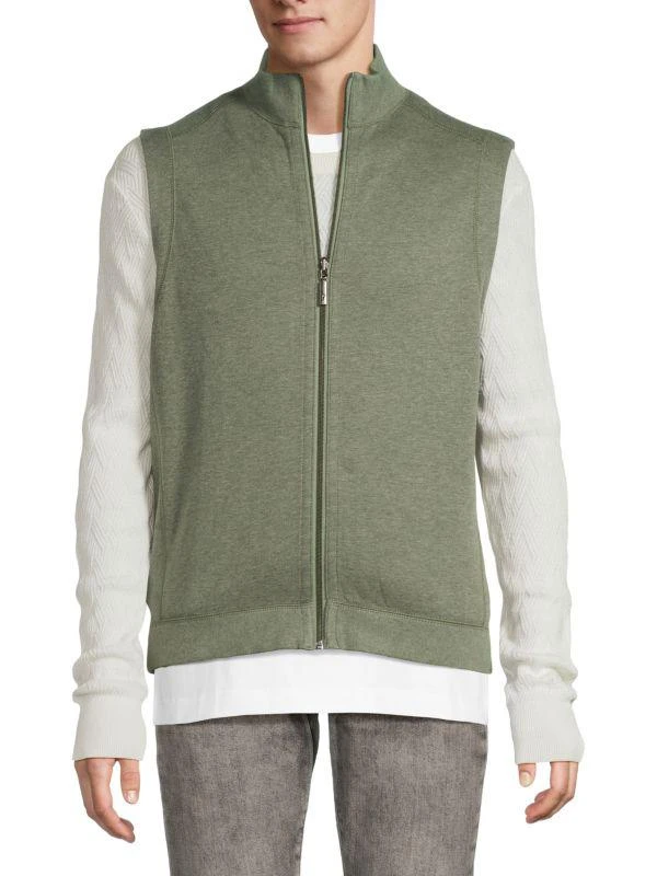 Tommy Bahama Mockneck Linen Blend Vest 1