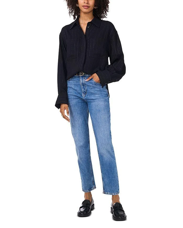 Vince Camuto Metallic Pinstriped Shirt 2